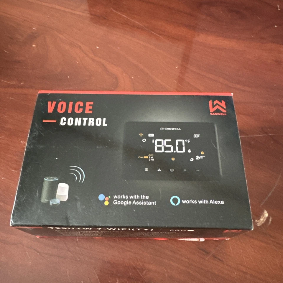 SASWELL T29UTW-7-WIFI TOUCHSCREEN SMART THERMOSTAT; WORKS WITH ALEXA (C4) - Image 3 of 4