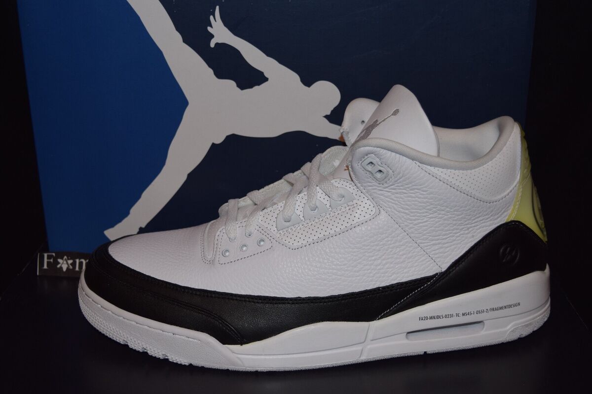 Air Jordan 3 Fragment SP White DA3595 100 NBA Big Feet | eBay