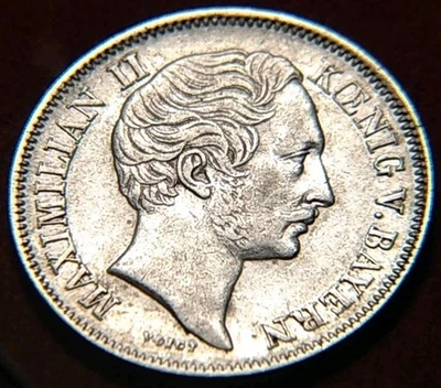 4669) Königreich Bayern Maximilian 1/2 Gulden 1850 in f. VZ / AU - Bild 1 von 4