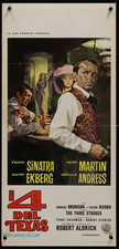 4 FOR TEXAS 1963 Original Italian Locandina Poster Frank Sinatra Dean Martin