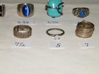 Vintage 10Pc STERLING SILVER RINGS LOT Mens~Womens~Some Stones — photo 5