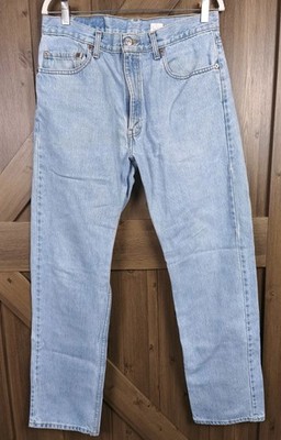 Levis 505 Jeans Mens 34x32 Light Wash Straight Leg Made In Canada Vintage