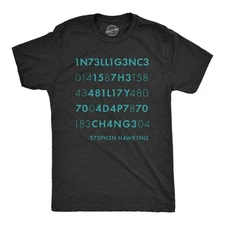 Mens Intelligence Is The Ability to Adapt to Change T Shirt Funny Stephen