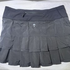 Ivivva By Lululemon Girls Set the Pace Skirt Skort Black Size 12