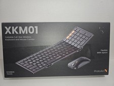 ProtoArc XKM01 Foldable Wireless Keyboard and Mouse Combo Portable Set - Black