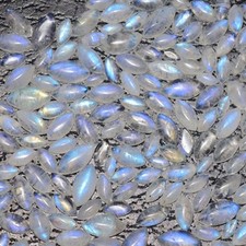 Natural Rainbow Moonstone Marquise 4x8 to 10x20 mm Cabochon Loose Gemstone Lot