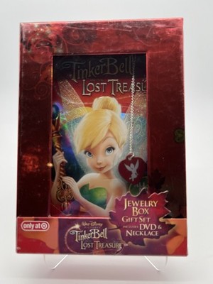 Disney Tinker Bell and the Lost Treasure DVD Jewelry Box Gift Set w/ Necklace