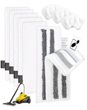 10 Pack Steam Cleaner Pads Compatible with Karcher EasyFix universal, White