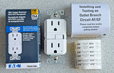 NEW Eaton Slim Tamper Resistant AFCI/GFCI Receptacle TRAG15W White 15 Amp 2P 3W