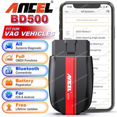 ANCEL BD500 Car OBD2 Scanner Code Reader ABS SRS Diagnostic For VW All Systems