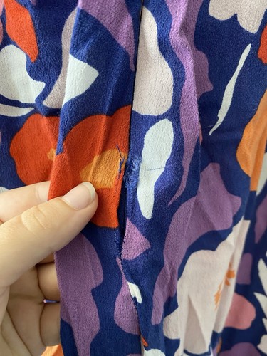 Mister Zimi Passionflower purple floral print jumpsuit size 8 strappy pockets - Picture 7 of 9