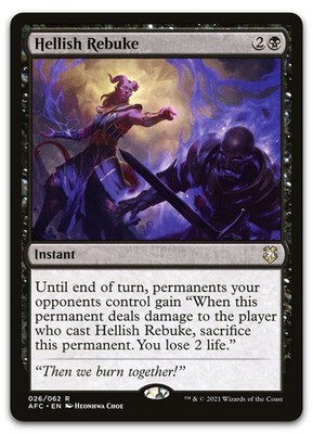 Hellish Rebuke #26 (NM) Forgotten Realms AFC Magic MTG