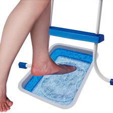 Collapsible Pool Foot Bath Tray, Portable Foot Wash Basin for Swimming Pool Ladd