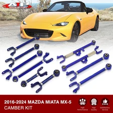 Blue Rear Adj. Suspension Camber Kit Toe Traction Arms For 2016-2024 MX-5 Miata