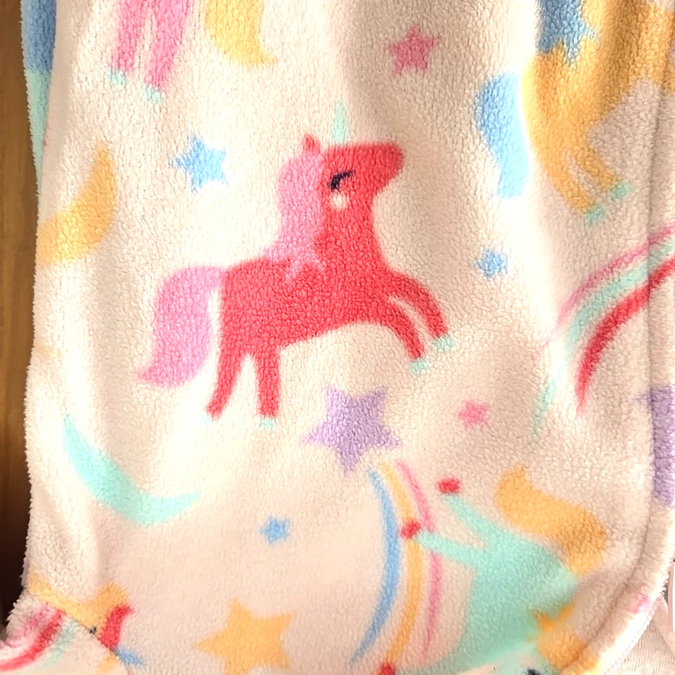 Kids Headquarters Girls 4T Colorful Fleece Footed Sleepers (2) Unicorn, Moon - Image 4 of 4