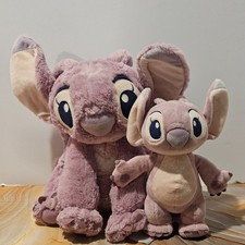 Disney Lilo Stitch Angel Plush Lot of 2 Large Small Experiment 624 Pink