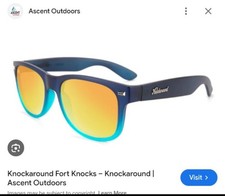 Knockaround Fort Knocks Blue Square Polarized Sunglasses 50-19-145