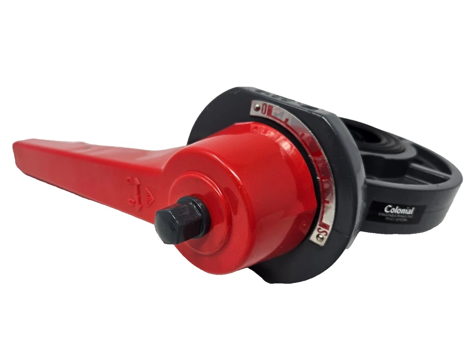 Colonial Series Butterfly Valve PVC 2" BFV PVC/EPDM Red Lever Handle V20411N - Image 3 of 4