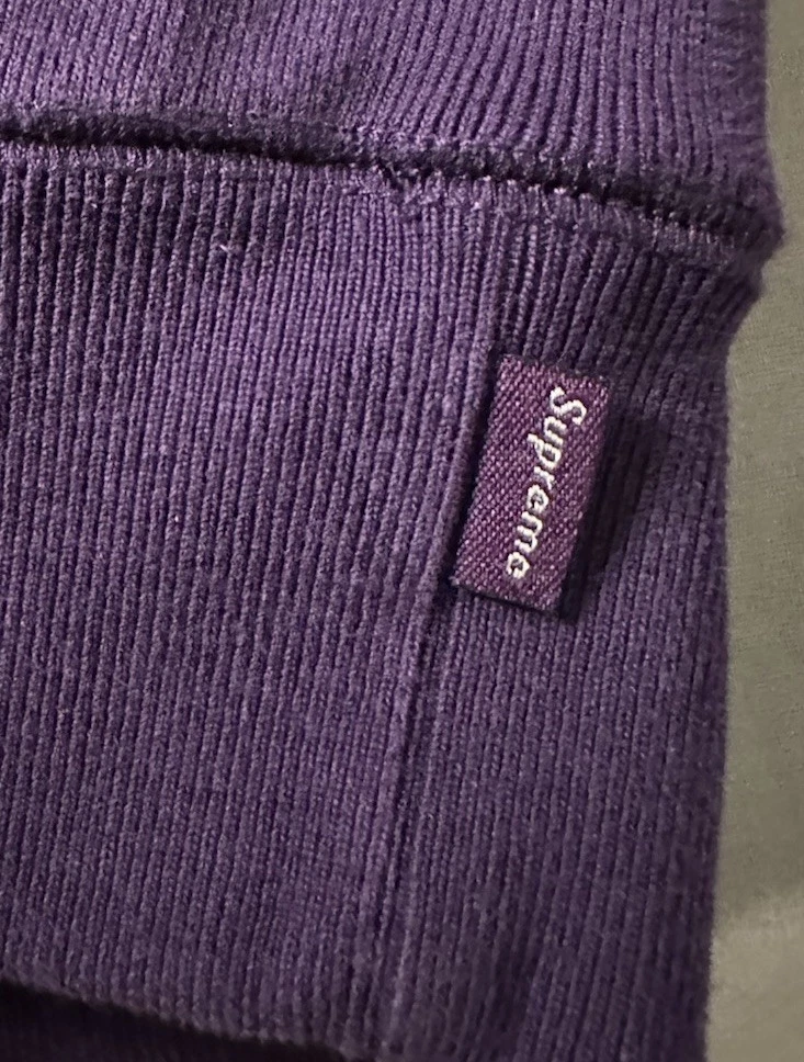 Supreme Varsity Felpa con Cappuccio Viola Scuro Uomo Taglia S Autentica