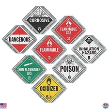 J. J. Keller Hazmat Flip Placard - 8-Legend Design, 13.75" Steel Back Plate