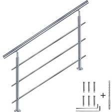 Edelstahl Handlauf Geländer Treppe Balkon Brüstung modern 180cm langlebig