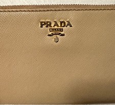 PRADA Cammeo Saffiano METAL Leather Zip Aroun...