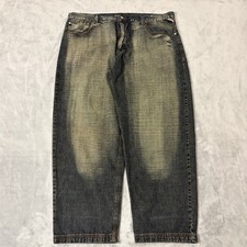 Vintage Y2k Royal Blue Baggy Jeans Mens Size 44x30 Mud Wash Grunge Hip Hop