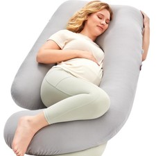 Momcozy Pregnancy Pillows for Sleeping, U Shaped Full Body Pillow for Pregnan...