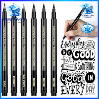 Kalligraphie Stift Set 6 Handlettering Stifte Brush Pen Schwarz FüR 6 StüCk