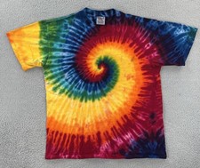 Vintage ONEITA Power-T Adult Large Single Stitch Tie Dye T Shirt 90s Y2K Tee EUC