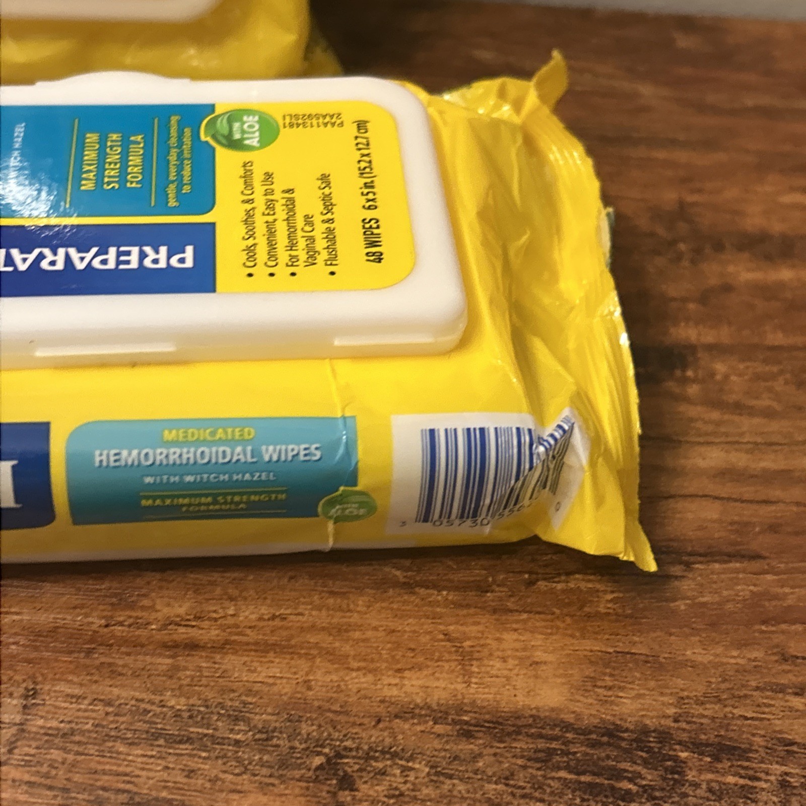 3x Preparation H Medicated Wipes Gentle Everyday Cleansing 48 each - 144 Total