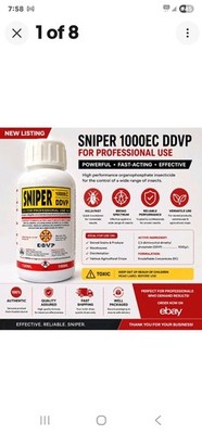 Sniper 1000EC DDVP Insecticide 100ml Plastic Bottle for Insects