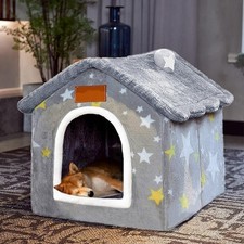 Dog House Indoor Memory Sponge, Foldable Dog House Kennel Bed Mat with Cushion