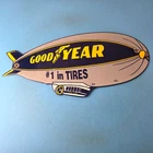 Vintage Tires Sign - 17" Porcelain Gas Service Tires Advertising Sign