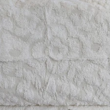 Chenille Bed Pillow Shams Set Of Two White Ivory New 20x26 Inch Standard 