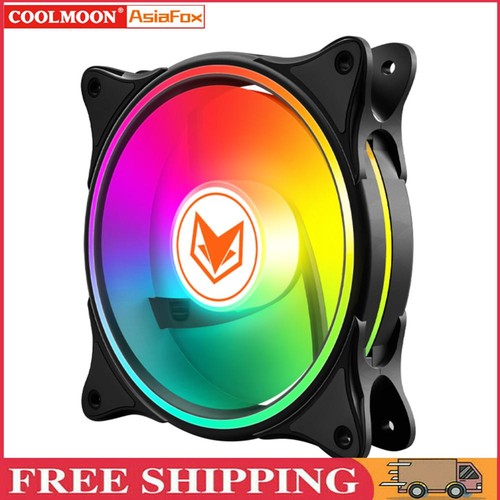 Water Cooling 12V 4 Pin PWM 5V 3Pin ARGB Aura Sync PC Case Fan (Black)