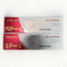 Yayashi SP 6 Super Probiotic 6  Brightening Toothpaste 120g (2 PACK)