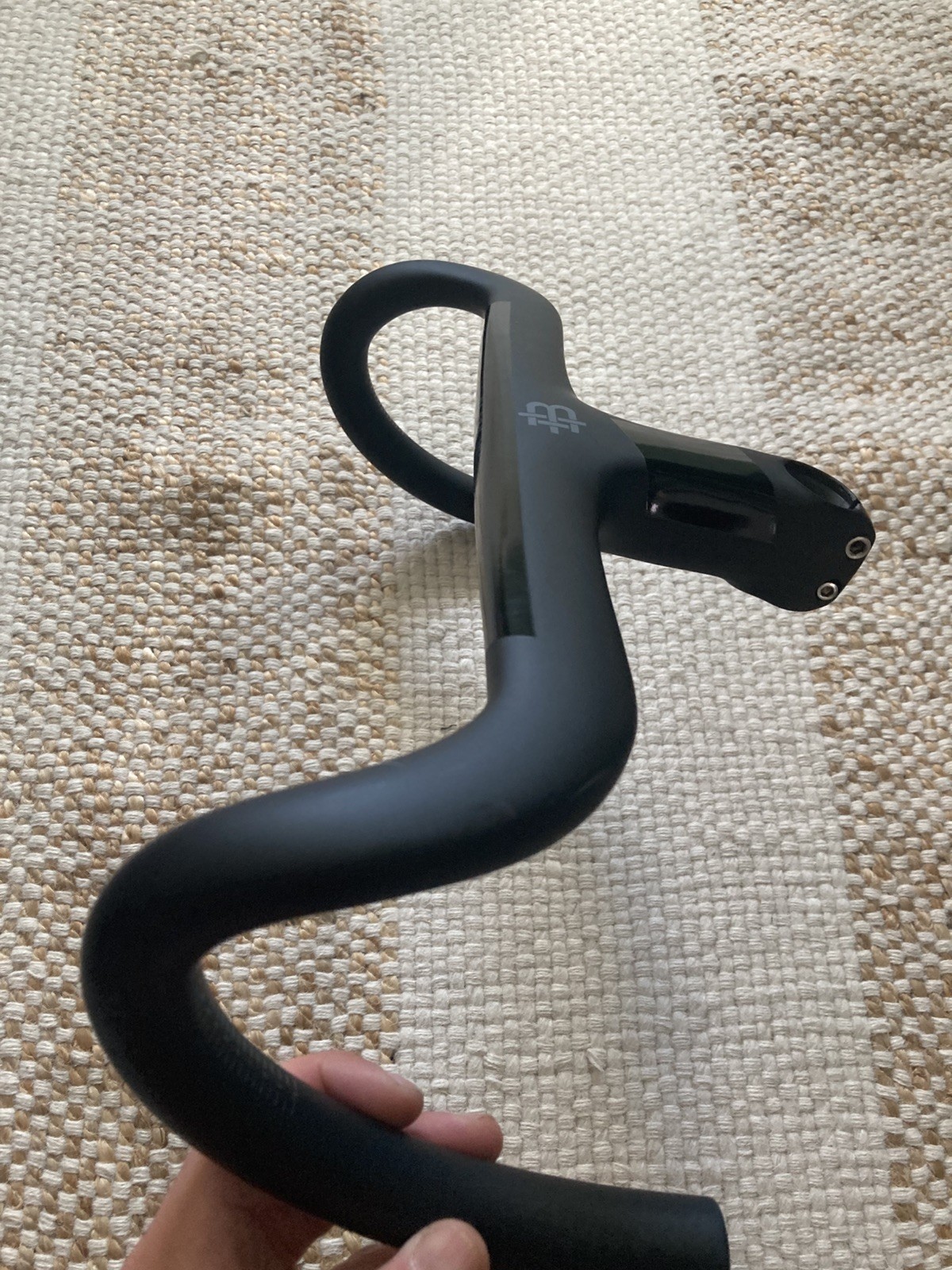 Black Inc integrated handlebar 100 mm x 38 cm road gravel bike carbon barstem