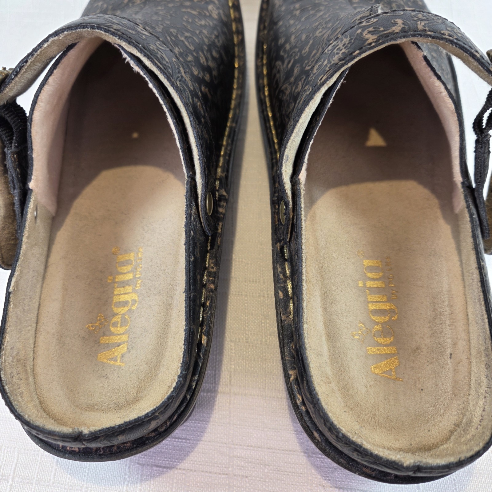 Alegria Leather Adjustable Backstrap Clogs Women'… - image 5