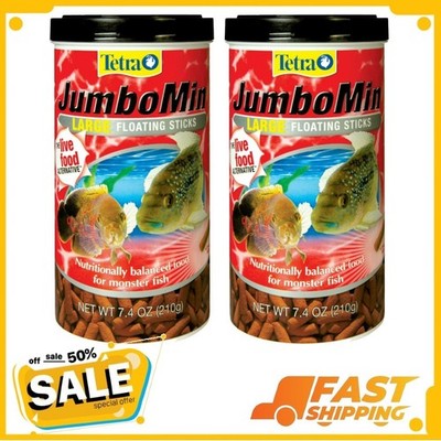 ( 2 Pack ) Tetra JumboMin Large Floating Sticks, Food for Monster Fish, 7.4 Oz