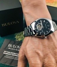 Bulova Surveyor 96A270 42mm Stainless Steel Automatic Watch with Black Dial