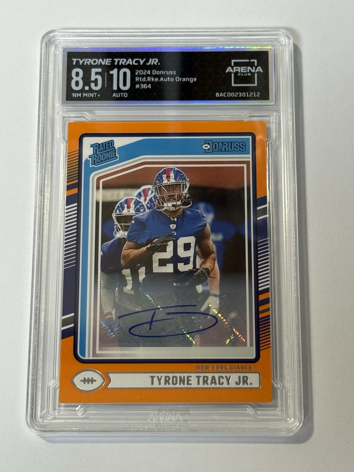 2024 Panini Donruss Tyrone Tracy Jr. #364 Rated Rookie Auto Orange RC
