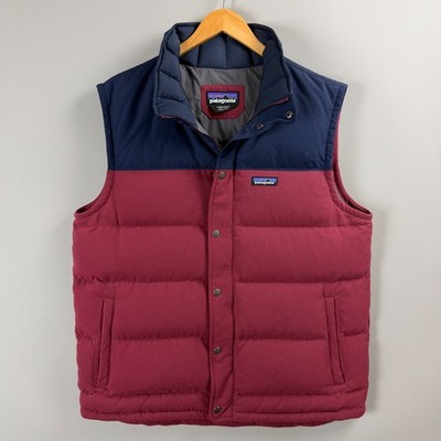 Patagonia M's L Bivy Down Vest Jacket Puffer Insulated Quilted Coat Red Blue