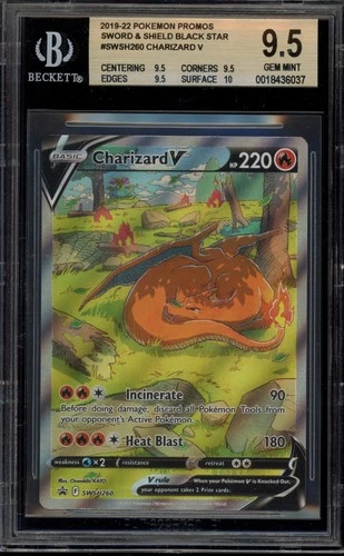 Pokemon Charizard V Ultra-Premium Coll. Full Alt Art Promo SWSH260 BGS 9.5