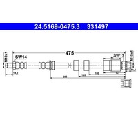 Bremsschlauch ATE 24.5169-0475.3 FüR BMW X1