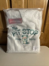 DANDY STARBUCKS Pit Stop Oversized Worldwide Hoodie Heather Grey Small NWT