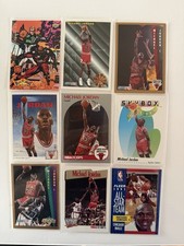 Michael Jordan Lot Of 9 Cards Ex-NM