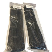 Lot of 200 Monoprice Cable Tie 14in 50 lbs, 100 pcs/pack, Black New