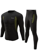 Romision Thermal Underwear Men Fleece Lined Long Johns Base Layer Cold Weather