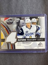 2025-26 UD SP Game Used Eetu Luostarinen 4 Nations Face-Off Fabrics #4N-EL